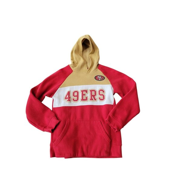 San Francisco 49ers Hoodie Sweatshirt Youth Medium Red NFL Team Apparel - Picture 3 of 12